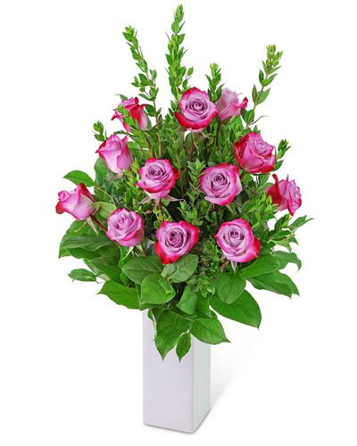 Lovely Lavender Roses (12) from Baker Florist in Dover, OH