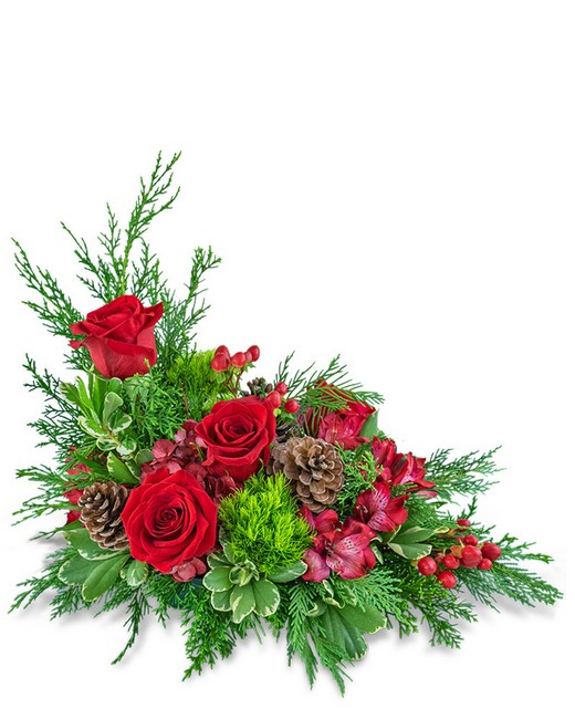 Cranberry Rose Centerpiece from Baker Florist in Dover, OH