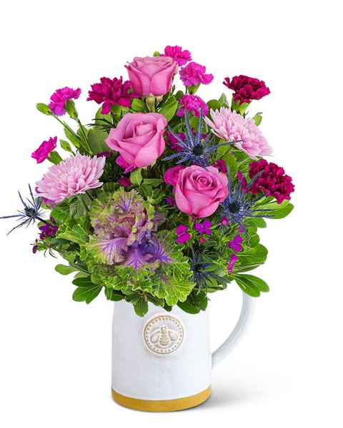 Artisanal Amethyst Pitcher from Baker Florist in Dover, OH