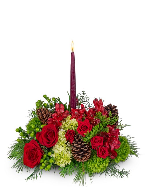 Pinegrove Candlelit Centerpiece from Baker Florist in Dover, OH Pinegrove Candlelit Centerpiece from Baker Florist in Dover, OH
