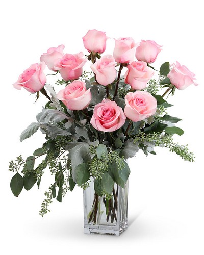 Pink Roses (12) from Baker Florist in Dover, OH