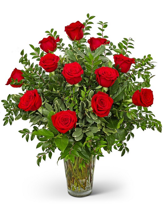 One Dozen Elegant Red Roses from Baker Florist in Dover, OH