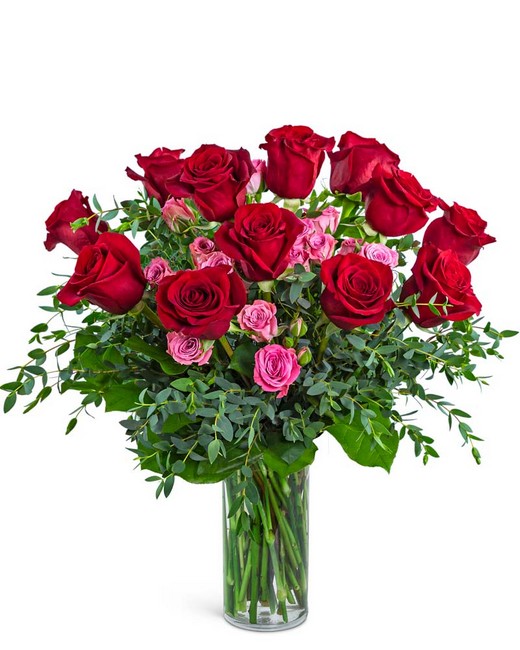 Kiss Me Dozen Roses from Baker Florist in Dover, OH