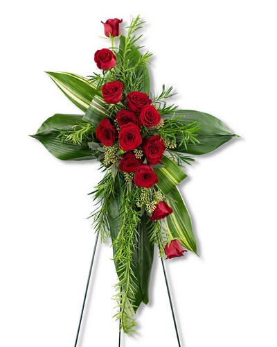 Abiding Love Cross from Baker Florist in Dover, OH