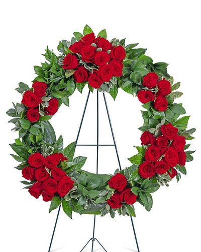 Serene Sanctuary Wreath from Baker Florist in Dover, OH