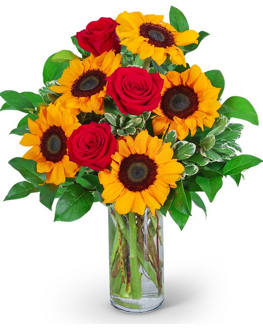 Rosy Sunflowers from Baker Florist in Dover, OH