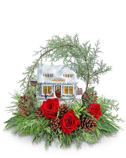 Teleflora Thomas Kinkade Shop of Sweets from Baker Florist in Dover, OH