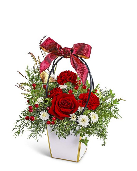 Holly Hugs Tote from Baker Florist in Dover, OH